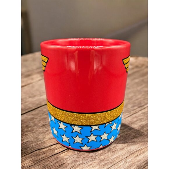 Double sided DC Comics Wonder Women Coffee Tea Mug Cup Glitter - Picture 4 of 8